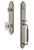Grandeur Hardware - Arc One-Piece Handleset with C Grip and Baguette Clear Crystal Knob in Satin Nickel - ARCCGRBCC - 841809