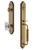 Grandeur Hardware - Arc One-Piece Handleset with C Grip and Baguette Clear Crystal Knob in Vintage Brass - ARCCGRBCC - 841817