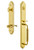 Grandeur Hardware - Arc One-Piece Handleset with C Grip and Bellagio Lever in Lifetime Brass - ARCCGRBEL - 842865