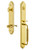 Grandeur Hardware - Arc One-Piece Handleset with C Grip and Bellagio Lever in Lifetime Brass - ARCCGRBEL - 842870