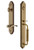 Grandeur Hardware - Arc One-Piece Handleset with C Grip and Bellagio Lever in Vintage Brass - ARCCGRBEL - 842894