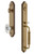 Grandeur Hardware - Arc One-Piece Handleset with C Grip and Biarritz Knob in Vintage Brass - ARCCGRBIA - 841838