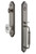 Grandeur Hardware - Arc One-Piece Handleset with C Grip and Biarritz Knob in Antique Pewter - ARCCGRBIA - 841823