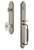 Grandeur Hardware - Arc One-Piece Dummy Handleset with C Grip and Biarritz Knob in Satin Nickel - ARCCGRBIA - 848405