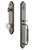 Grandeur Hardware - Arc One-Piece Handleset with C Grip and Bordeaux Knob in Antique Pewter - ARCCGRBOR - 841842