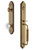 Grandeur Hardware - Arc One-Piece Handleset with C Grip and Bordeaux Knob in Vintage Brass - ARCCGRBOR - 841857