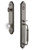 Grandeur Hardware - Arc One-Piece Dummy Handleset with C Grip and Bordeaux Knob in Antique Pewter - ARCCGRBOR - 848420