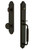 Grandeur Hardware - Arc One-Piece Handleset with C Grip and Bouton Knob in Timeless Bronze - ARCCGRBOU - 841873