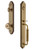 Grandeur Hardware - Arc One-Piece Handleset with C Grip and Bouton Knob in Vintage Brass - ARCCGRBOU - 841877