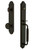 Grandeur Hardware - Arc One-Piece Handleset with C Grip and Bouton Knob in Timeless Bronze - ARCCGRBOU - 841874