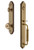 Grandeur Hardware - Arc One-Piece Handleset with C Grip and Bouton Knob in Vintage Brass - ARCCGRBOU - 841878