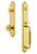 Grandeur Hardware - Arc One-Piece Handleset with C Grip and Bouton Knob in Lifetime Brass - ARCCGRBOU - 841867