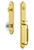 Grandeur Hardware - Arc One-Piece Handleset with C Grip and Burgundy Knob in Lifetime Brass - ARCCGRBUR - 841885