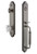 Grandeur Hardware - Arc One-Piece Dummy Handleset with C Grip and Chambord Knob in Antique Pewter - ARCCGRCHM - 848495