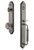 Grandeur Hardware - Arc One-Piece Handleset with C Grip and Circulaire Knob in Antique Pewter - ARCCGRCIR - 841923