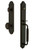 Grandeur Hardware - Arc One-Piece Dummy Handleset with C Grip and Circulaire Knob in Timeless Bronze - ARCCGRCIR - 848535