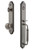 Grandeur Hardware - Arc One-Piece Handleset with C Grip and Fifth Avenue Knob in Antique Pewter - ARCCGRFAV - 841962