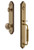 Grandeur Hardware - Arc One-Piece Handleset with C Grip and Fifth Avenue Knob in Vintage Brass - ARCCGRFAV - 841978
