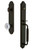 Grandeur Hardware - Arc One-Piece Handleset with C Grip and Fontainebleau Knob in Timeless Bronze - ARCCGRFON - 841995