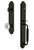 Grandeur Hardware - Arc One-Piece Dummy Handleset with C Grip and Fontainebleau Knob in Timeless Bronze - ARCCGRFON - 848610