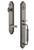 Grandeur Hardware - Arc One-Piece Handleset with C Grip and Georgetown Lever in Antique Pewter - ARCCGRGEO - 842897