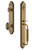 Grandeur Hardware - Arc One-Piece Handleset with C Grip and Grande Victorian Knob in Vintage Brass - ARCCGRGVC - 842017