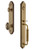 Grandeur Hardware - Arc One-Piece Handleset with C Grip and Grande Victorian Knob in Vintage Brass - ARCCGRGVC - 842020