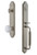 Grandeur Hardware - Arc One-Piece Handleset with C Grip and Hyde Park Knob in Satin Nickel - ARCCGRHYD - 842029