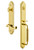 Grandeur Hardware - Arc One-Piece Handleset with C Grip and Newport Lever in Lifetime Brass - ARCCGRNEW - 842945