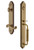 Grandeur Hardware - Arc One-Piece Handleset with C Grip and Newport Lever in Vintage Brass - ARCCGRNEW - 842970