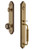 Grandeur Hardware - Arc One-Piece Handleset with C Grip and Parthenon Knob in Vintage Brass - ARCCGRPAR - 842059