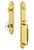 Grandeur Hardware - Arc One-Piece Handleset with C Grip and Provence Knob in Lifetime Brass - ARCCGRPRO - 842065