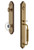 Grandeur Hardware - Arc One-Piece Handleset with C Grip and Provence Knob in Vintage Brass - ARCCGRPRO - 842077