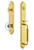 Grandeur Hardware - Arc One-Piece Handleset with C Grip and Provence Knob in Lifetime Brass - ARCCGRPRO - 842068