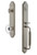 Grandeur Hardware - Arc One-Piece Handleset with C Grip and Provence Knob in Satin Nickel - ARCCGRPRO - 842072