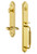 Grandeur Hardware - Arc One-Piece Dummy Handleset with C Grip and Portofino Lever in Lifetime Brass - ARCCGRPRT - 849820