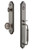 Grandeur Hardware - Arc One-Piece Handleset with C Grip and Soleil Knob in Antique Pewter - ARCCGRSOL - 842082