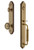 Grandeur Hardware - Arc One-Piece Handleset with C Grip and Soleil Knob in Vintage Brass - ARCCGRSOL - 842099