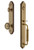 Grandeur Hardware - Arc One-Piece Dummy Handleset with C Grip and Soleil Knob in Vintage Brass - ARCCGRSOL - 848740