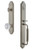 Grandeur Hardware - Arc One-Piece Dummy Handleset with C Grip and Versailles Knob in Satin Nickel - ARCCGRVER - 848755