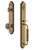 Grandeur Hardware - Arc One-Piece Handleset with C Grip and Windsor Knob in Vintage Brass - ARCCGRWIN - 842137