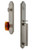 Grandeur Hardware - Arc One-Piece Handleset with D Grip and Baguette Amber Knob in Satin Nickel - ARCDGRBCA - 843432