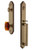 Grandeur Hardware - Arc One-Piece Dummy Handleset with D Grip and Baguette Amber Knob in Vintage Brass - ARCDGRBCA - 848367