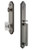 Grandeur Hardware - Arc One-Piece Dummy Handleset with D Grip and Baguette Clear Crystal Knob in Antique Pewter - ARCDGRBCC - 848372