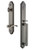 Grandeur Hardware - Arc One-Piece Handleset with D Grip and Bellagio Lever in Antique Pewter - ARCDGRBEL - 846676