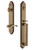 Grandeur Hardware - Arc One-Piece Dummy Handleset with D Grip and Bellagio Lever in Vintage Brass - ARCDGRBEL - 849721