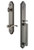 Grandeur Hardware - Arc One-Piece Dummy Handleset with D Grip and Bellagio Lever in Antique Pewter - ARCDGRBEL - 849689