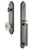 Grandeur Hardware - Arc One-Piece Handleset with D Grip and Biarritz Knob in Antique Pewter - ARCDGRBIA - 843534