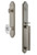 Grandeur Hardware - Arc One-Piece Handleset with D Grip and Biarritz Knob in Satin Nickel - ARCDGRBIA - 843559