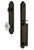 Grandeur Hardware - Arc One-Piece Handleset with D Grip and Biarritz Knob in Timeless Bronze - ARCDGRBIA - 843572
